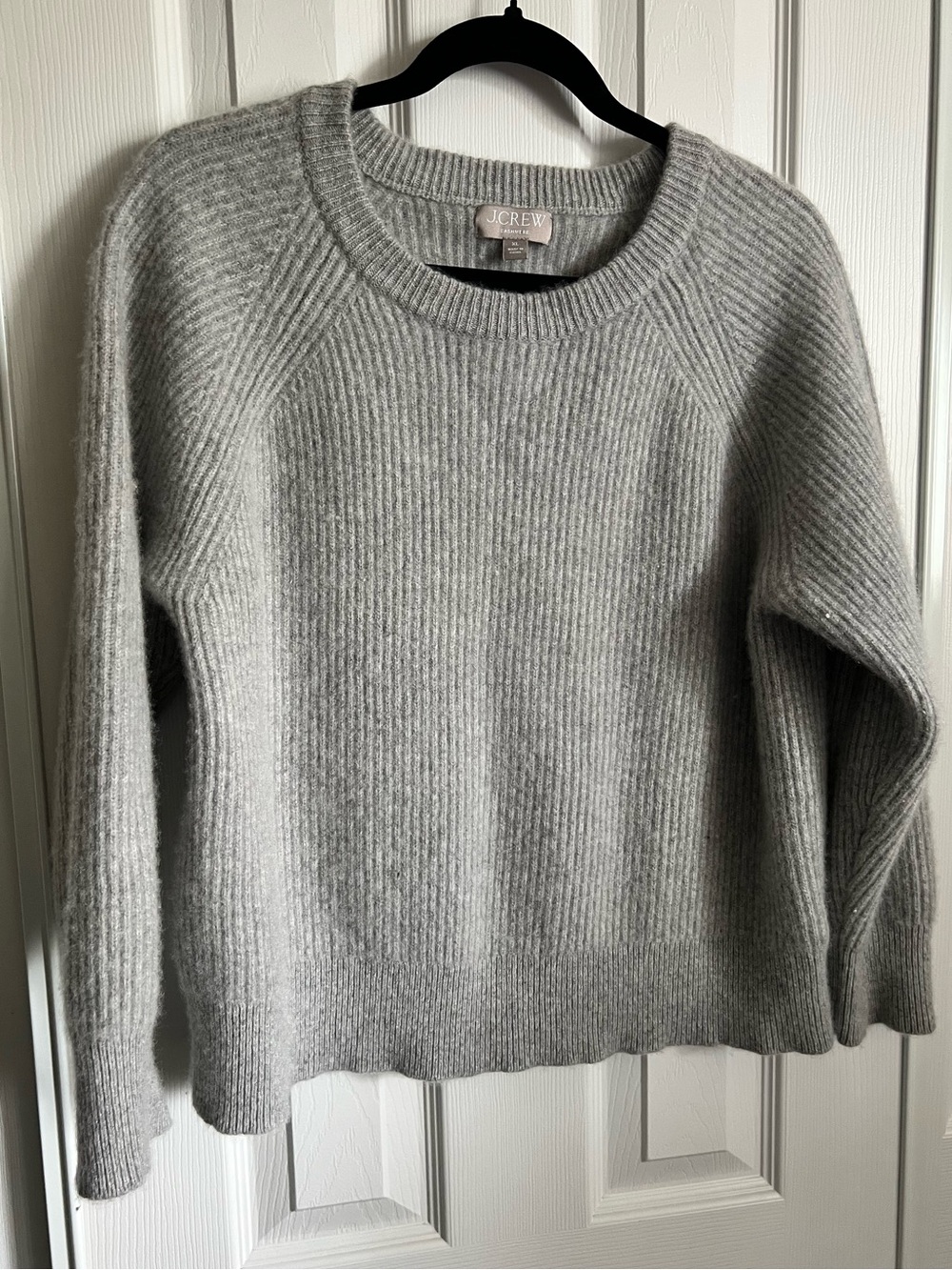 J.CREW Women 100% Cashmere Chunky, Thick, Soft Ribbed Sweater Size XL
